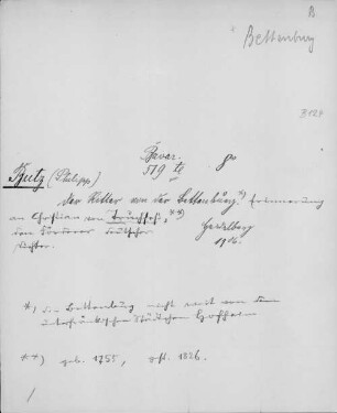 Alter Realkatalog (1501-1952), Teil Bayern, Bettenburg-Betz. Bettenburg-Betz - BSB Cbm Cat. 805(1 b Bettenburg-Betz