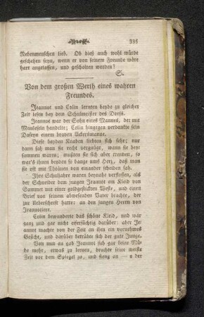 Von dem großen Werth eines wahren Freundes.