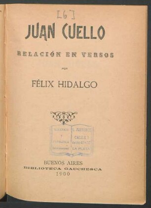 Juan Cuello : relación en versos