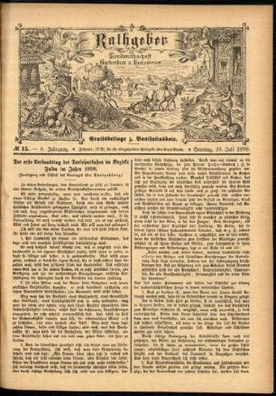 Ausgabe vom Sonntag, den 24. Juli 1898.