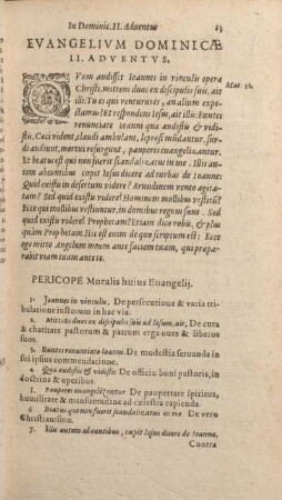 Evangelivm Dominicae II. Adventvs.