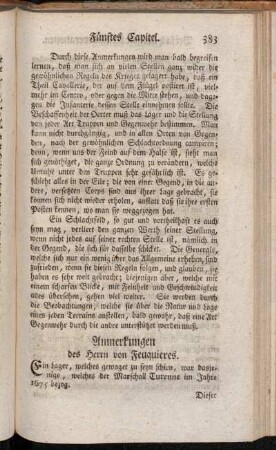 Anmerkungen des Herrn von Feuquieres