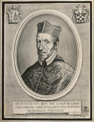 Bildnis des Kardinals der römischen Kirche Pietro Sforza Pallavicini : Clouwet, Albertus nach Gaulli, Giovanni Battista: Bildnis des Kardinals der römischen Kirche Sforza Pallavicini (1607-1667; Kardinal). Dresden: Kupferstich-Kabinett A 91484 in A 980, 3