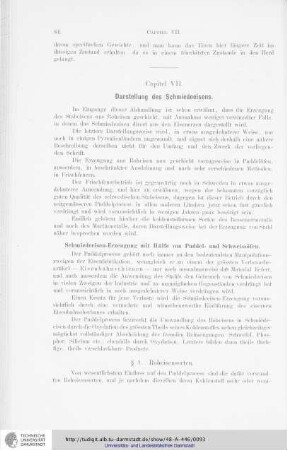 Capitel VII. Darstellung des Schmiedeeisens
