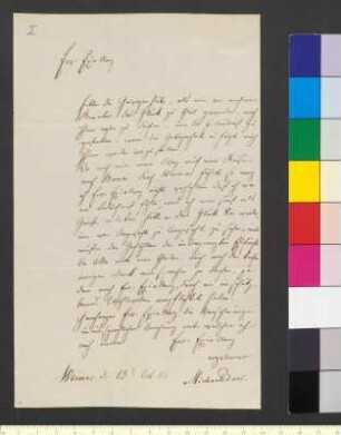 Brief von Beer, Michael an Goethe, Johann Wolfgang von