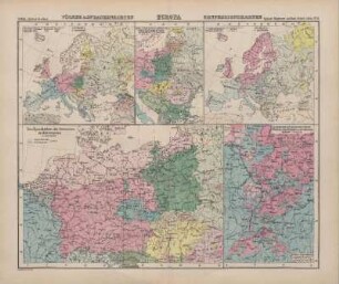 Europa Konfessionskarten, Die konfessionell gemischten Gebiete Westdeutschlands u.d. Schweiz