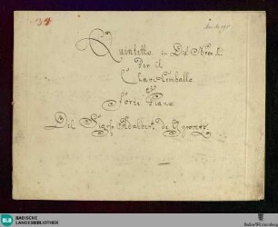 Quintets. Arr - Don Mus.Ms. 595 : cemb; E|b