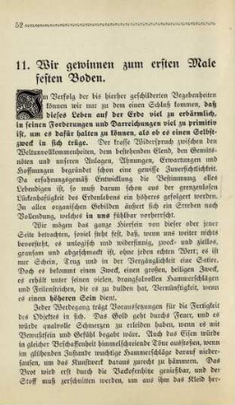 11. Wir gewinnen zum ersten Male festen Boden