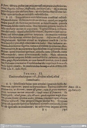 PORISMA II. Tonitru aliud crepans est, stridens aliud, aliud tumultuans.