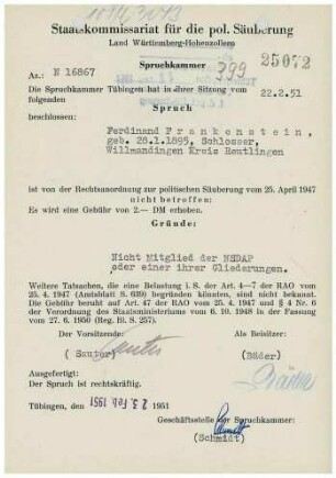 Frankenstein, Ferdinand