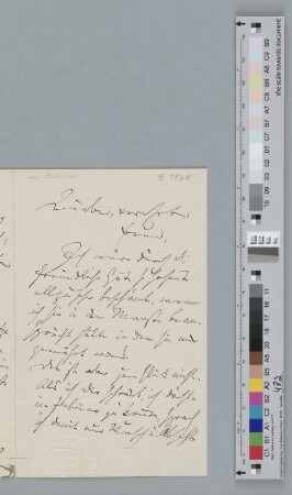 Brief an Hans von Bülow