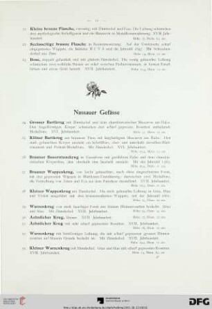 Nassauer Gefässe (Nr. 24-79)