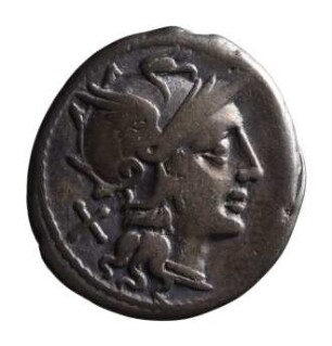 Münze, Denar, 155 v. Chr.