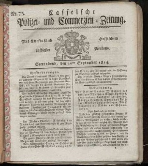 Nr. 73, Sonnabend den 10ten September. 1814