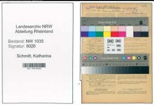 Entnazifizierung Katharina Schmitt , geb. 10.10.1906 (Buerogehilfin)