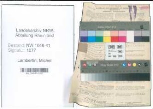 Entnazifizierung Michel Lambertin , geb. 20.09.1903 (Kesselschmied)