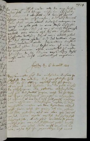 Freytag d 6 decemb 1738