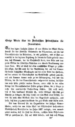Einige Worte über die Berlinischen Privatschulen für Armenkinder