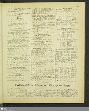 Dienstaltersliste der Offiziere und Fähnriche der Armee