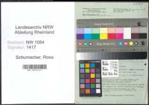 Entnazifizierung Rosa Schumacher , geb. 16.05.1900 ()