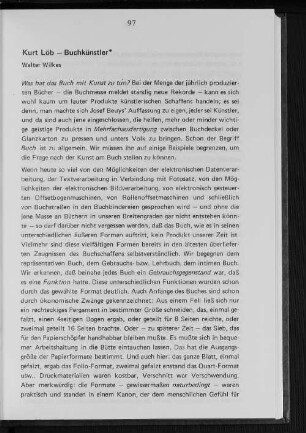 Kurt Löb - Buchkünstler