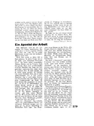 Ein Apostel der Arbeit