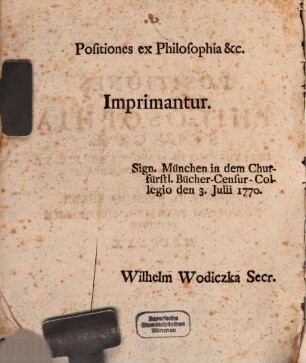 Positiones ex philosophia selectae