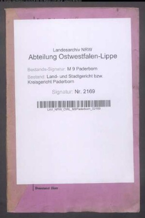 Erblasser: Wegener, Maria, geb. Voss oder Voß:
