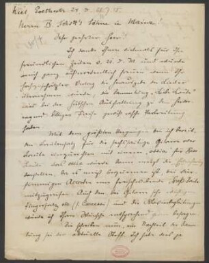 Brief an B. Schott's Söhne : 28.07.1915