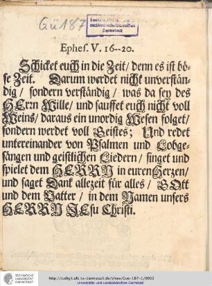 Epheserbrief 5 16-20