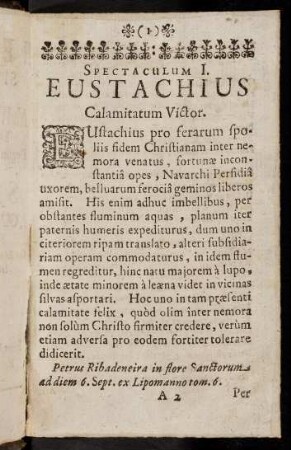 1-10, Spectaculum I.-II.
