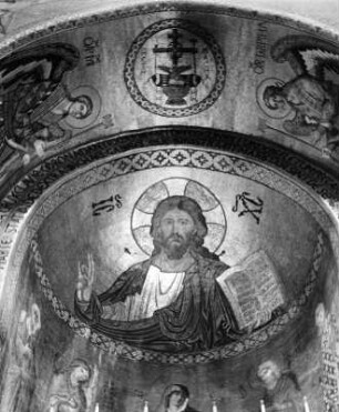 Deckenbild mit Christus Pantokrator : Palermo. Palazzo dei Normanni. Capella Palatina (1132-1140). Deckenbild mit Christus Pantokrator