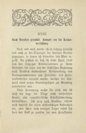 XVIII. Nach Dresden gewählt. Kämpfe um die Reichsverfassung