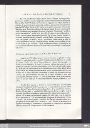 2. Deuxième vague missionaire: du XVIe au début du XIXe siècle