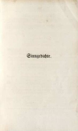 Sinngedichte.