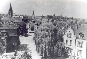 Ausblick vom Grabbe-Gymnasium auf die Meierstraße. Detmold
