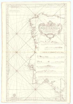 Carte Réduite Des Costes D'Espagne Et De Portugal : Depuis le Cap Pinas jusqu' au Détroit de Gibraltar