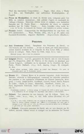 Psaumes (Nr. 947-1180)