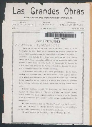 [Biografía] José Hernández