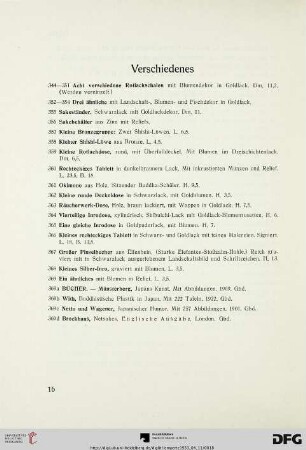 Verschiedenes (Nr. 344-369d)