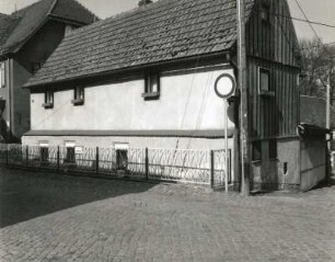 Ottendorf-Okrilla, Mühlstraße 7a. Wohnhaus (um 1800). Ecklage Bäckergasse