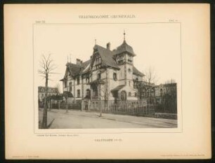 Villa Gillstraße, Berlin-Grunewald: Ansicht (aus: Die Villenkolonie Grunewald, hrsg. von Egon Hessling, Berlin 1903)