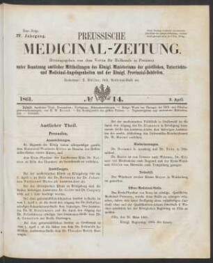 No 14. (3. April 1861) - No 17. (24. April 1861)