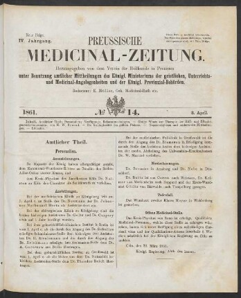 No 14. (3. April 1861) - No 17. (24. April 1861)
