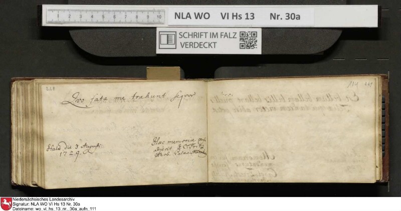 Stammbuch des U. J. Schrader aus Hannover