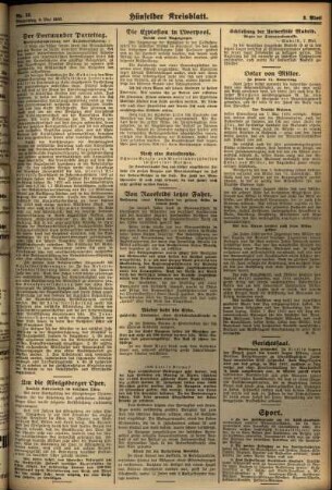 Zweite Ausgabe vom Donnerstag, den 08. Mai 1930.