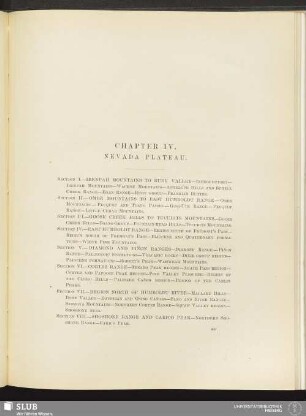 Chapter IV. Nevada Plateau