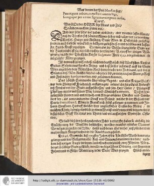 Was dorten der Poet Manlius sagt