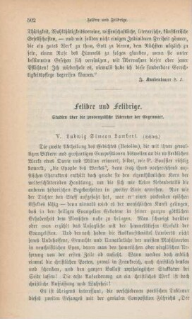 502-521 Felibre und Felibrige : Studien über die provenzalische Literatur der Gegenwart
