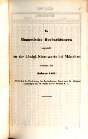 Annalen der Königlichen Sternwarte bei München. 9 = 24 d. Gesamtw. 1857